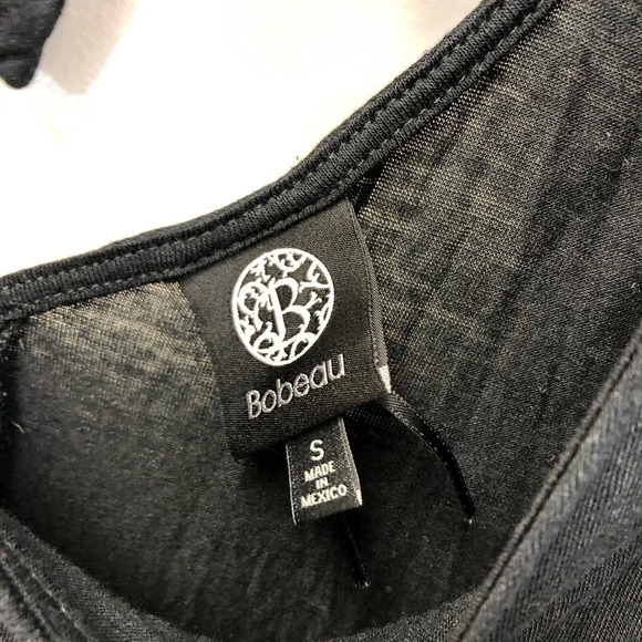 Bobeau black‎ top with bow nwot - Picture 2 of 4